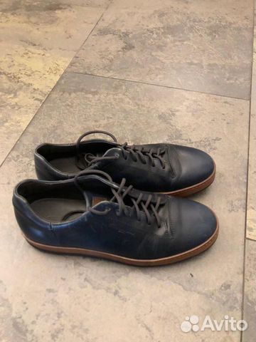 Santoni кожаные кросcовки кеды