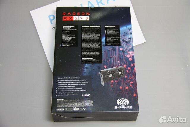 Видеокарта AMD Radeon RX 570 sapphire nitro 8Gb PC Видеокарта AMD Radeon RX 570 sapphire nitro 8Gb PC