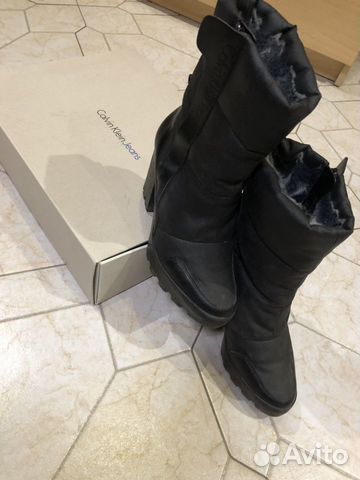 Сапоги Calvin Klein оригинал чёрные женские Сапоги Calvin Klein оригинал чёрные женские
