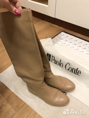 Сапоги натуральная кожа кожаные Paolo Conte