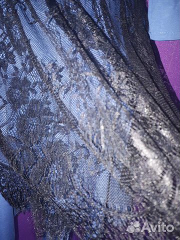 Новое платье с кружевом голубое Новое платье с кружевом голубое