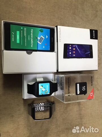 Телефон sony xperia Z2, часы sony smartwatch 3 Телефон sony xperia Z2, часы sony smartwatch 3