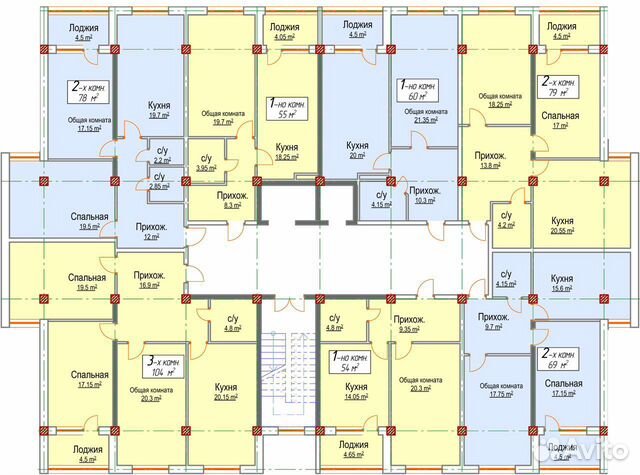 3-к квартира, 105.5 м², 11/11 эт.