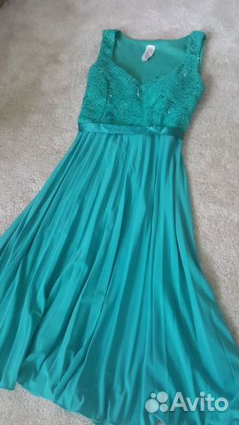 Вечернее платье мятное