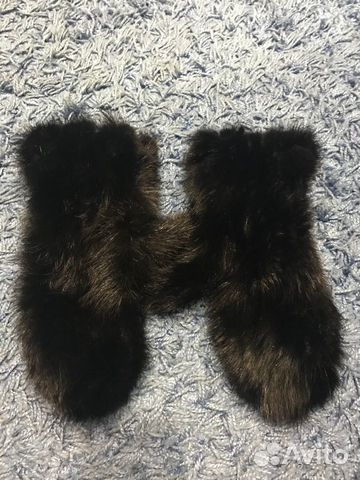 Шапка норковая, варежки, повязка на голову Шапка норковая, варежки, повязка на голову