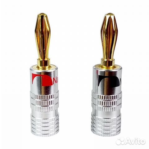 Коннекторы 4 шт Nakamichi Banana Plug бананы Коннекторы 4 шт Nakamichi Banana Plug бананы