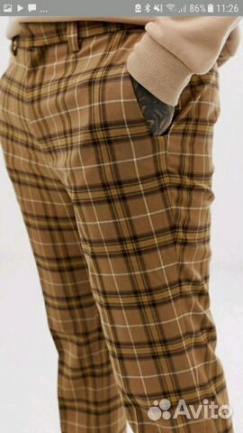Брюки в клетку topman