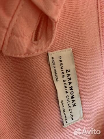 Джинсовый розовый костюм zara S комплект