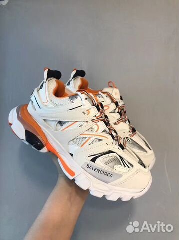 Кроссовки Balenciaga Track Orange& White