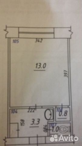 1-к квартира, 18 м², 5/5 эт.
