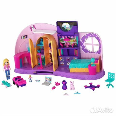 Новый Набор polly pocket Go Tiny Комната Полли Пок