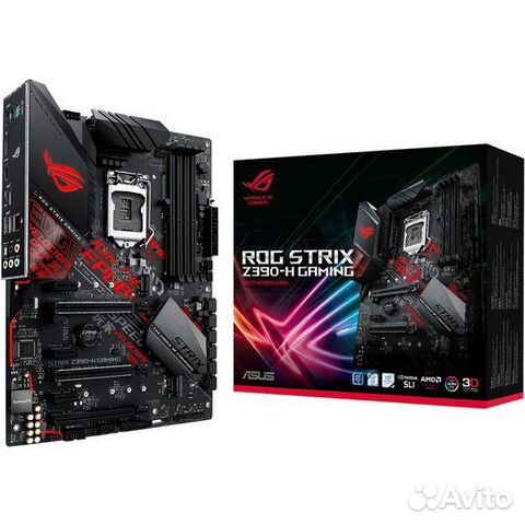 Материнская плата asus ROG strix Z390-H gaming LGA Материнская плата asus ROG strix Z390-H gaming LGA