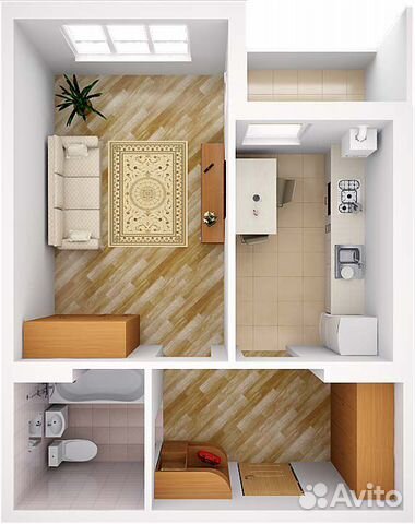 1-к квартира, 40.5 м², 1/10 эт.