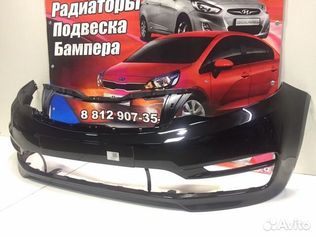 Бампер передний Kia RIO 3 Черный Бампер передний Kia RIO 3 Черный
