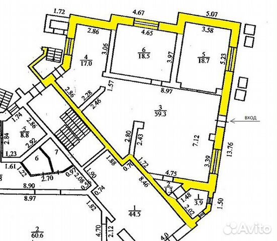 Торговое помещение, 118.7 м² Торговое помещение, 118.7 м²