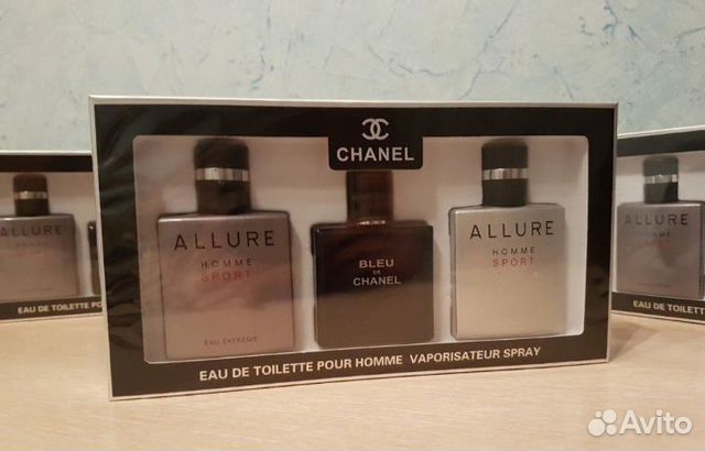 Парфюмерный набор для мужчин Шанель 3 в1 Парфюмерный набор для мужчин Шанель 3 в1