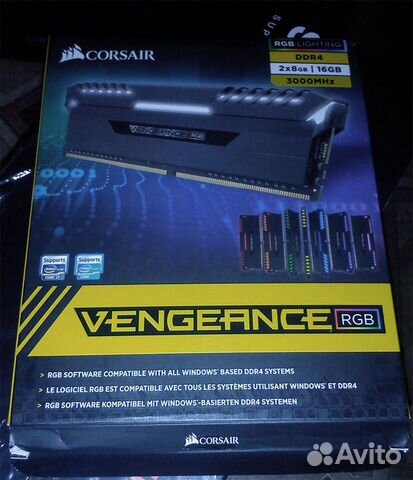 Corsair Vengeance RGB (2х8GB) 16GB DDR4 3000