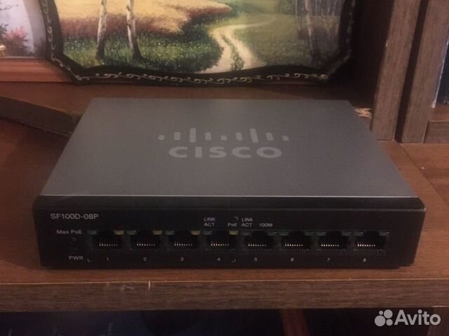 Cisco switch (коммутатор) 8 портов poe SF-100D-08P