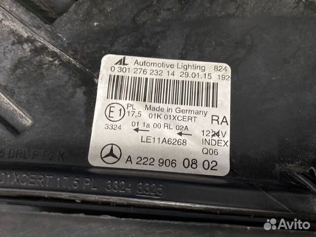 Фара правая Mercedes-Benz S-Class W222 Фара правая Mercedes-Benz S-Class W222