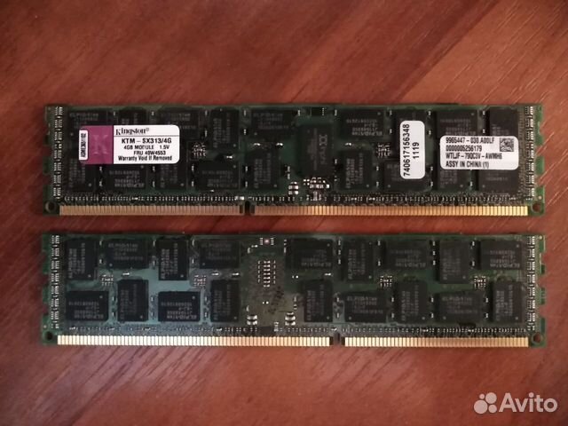 Оперативная память Kingston DDR3 1333MHz 2х4Gb
