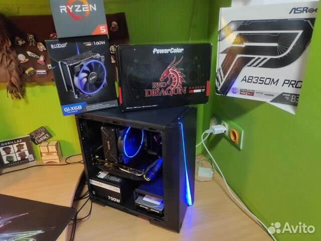 Игровой пк Ryzen 5 2600+16GB+RX470 4GB+SSDm2+HDD Игровой пк Ryzen 5 2600+16GB+RX470 4GB+SSDm2+HDD