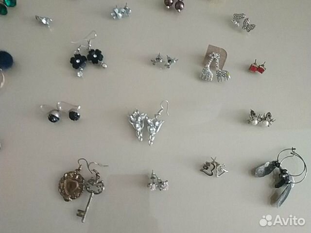 Серьги пакетом. 18 пар и 2 колечка