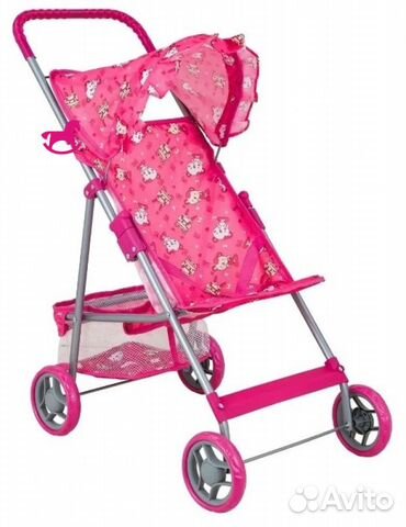 Коляска для кукол Buggy Boom Mixy с корзиной, мишк Коляска для кукол Buggy Boom Mixy с корзиной, мишк