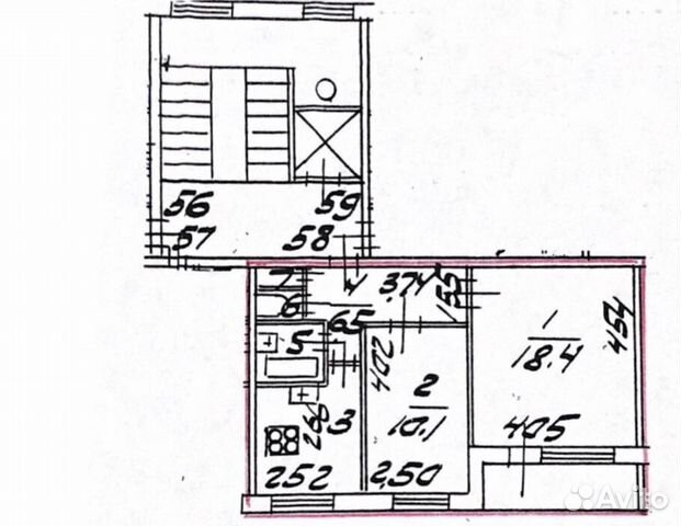 2-к квартира, 48.4 м², 6/9 эт.