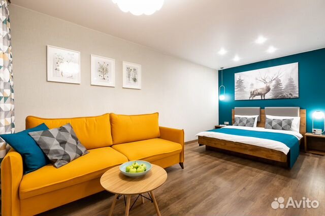 

Квартира-студия, 52 м², 2 кровати