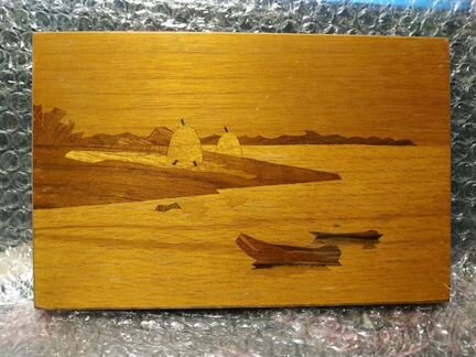 Панно СССР плакетка чеканка соломка