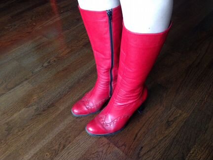 Сапоги кожаные