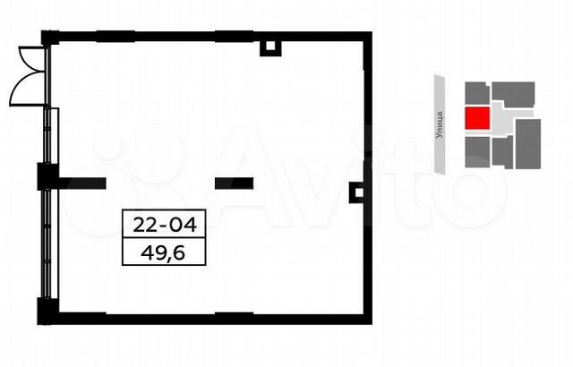 Свободного назначения, 49.6 м²