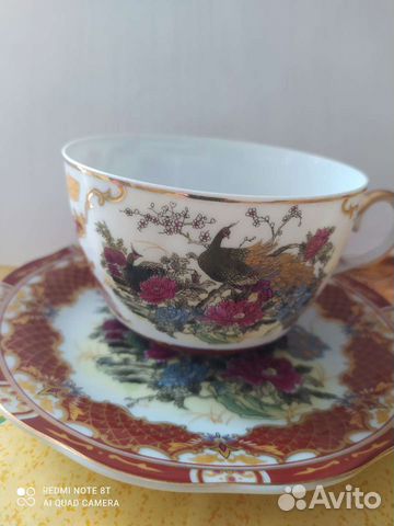 Чашка с блюдцем костяной фарфор Япония, 2 компл