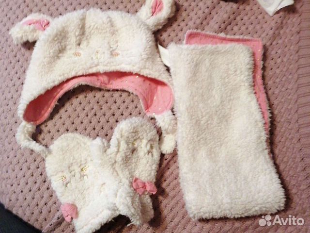 Комплект шапка и шарф для девочки