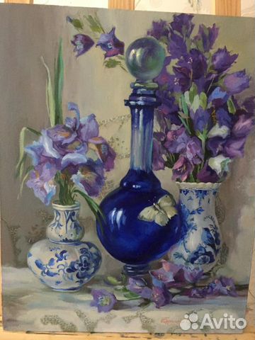 Картина синий графин