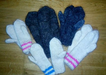 Варежки (козий пух, собачья и овечья шерсть)