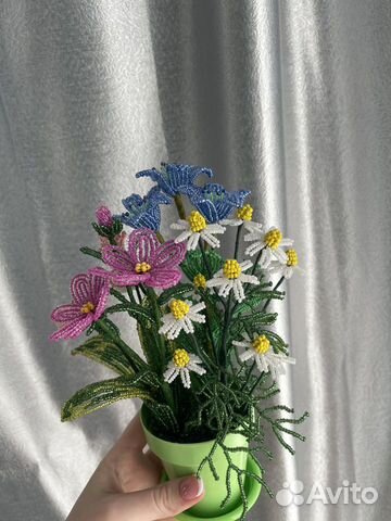 Цветы из бисера