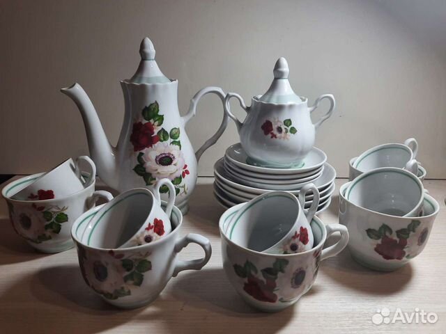 Чайно кофейный сервиз добрушский фарфоровый завод