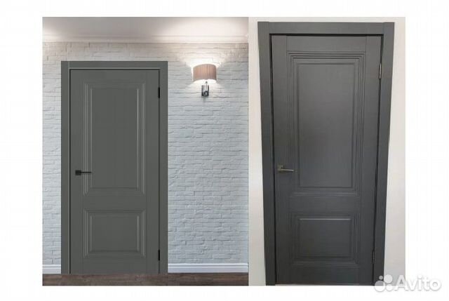 Дверь межкомнатная «Соло Винил» цвет Антрацит