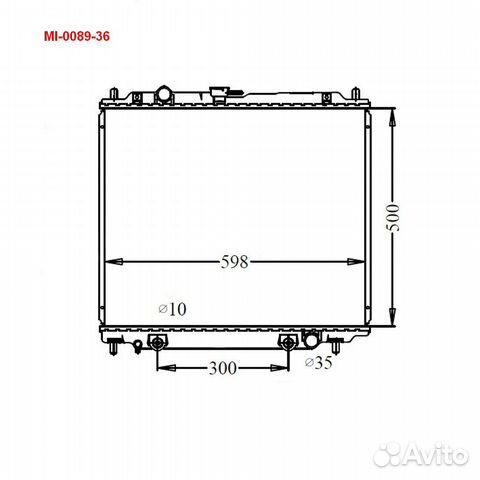 Радиатор Mitsubishi pajero 93-99 MI-0089-36 (AD)