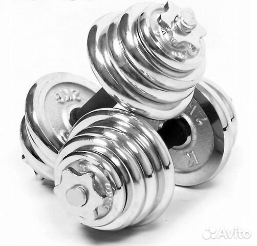 Хромированные разборные гантели 10кг 15кг 20кг