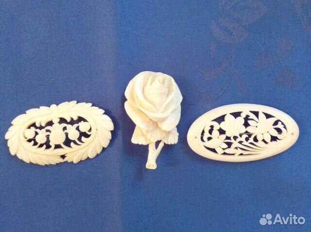 Винтажные броши из кости СССР
