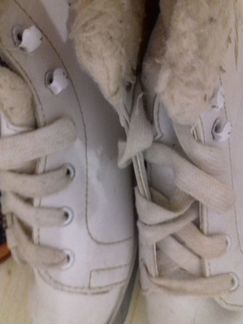 Коньки детские двухполозные, р. 32, цвет белый, в