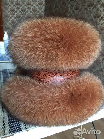Шапка меховая натуральный писец кожа