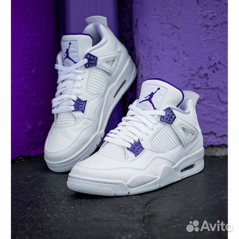 Кроссовки Nike air Jordan 4 retro metallic purple