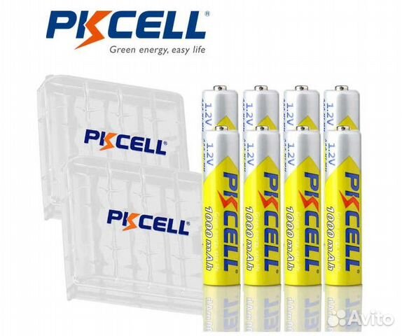 Аккумуляторные батарейки ааа Pkcell 1000мАч