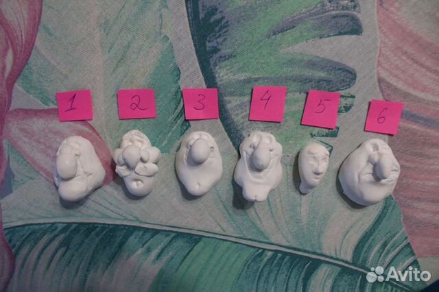 Личики для ватных игрушек