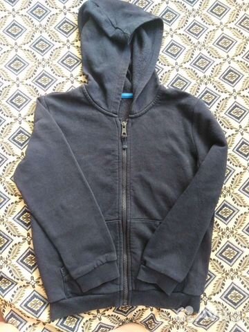 Новая Толстовка черная на флисе 6-7 лет