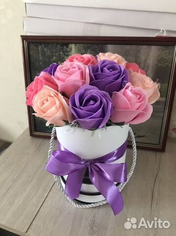 Букеты из мыльных роз