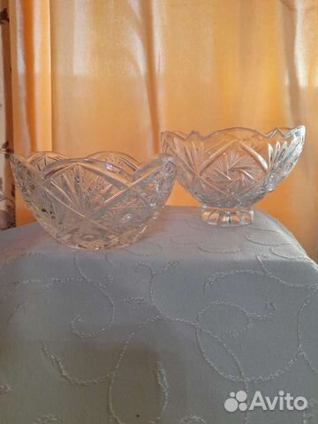 Вазы из хрусталя и цветного стекла СССР